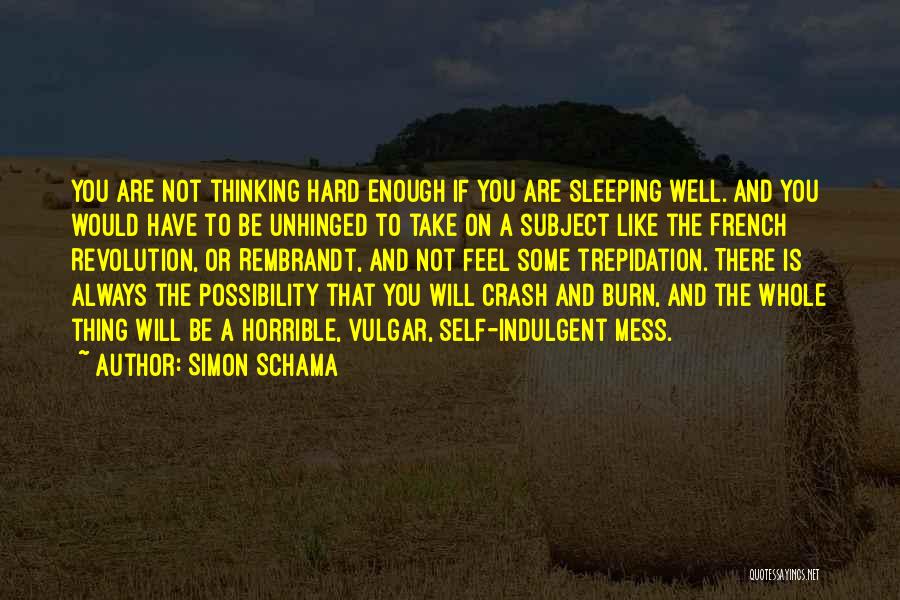 Not Thinking Enough Quotes By Simon Schama