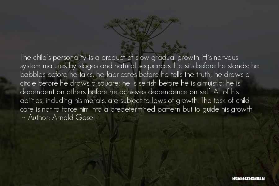 Not To Care Quotes By Arnold Gesell