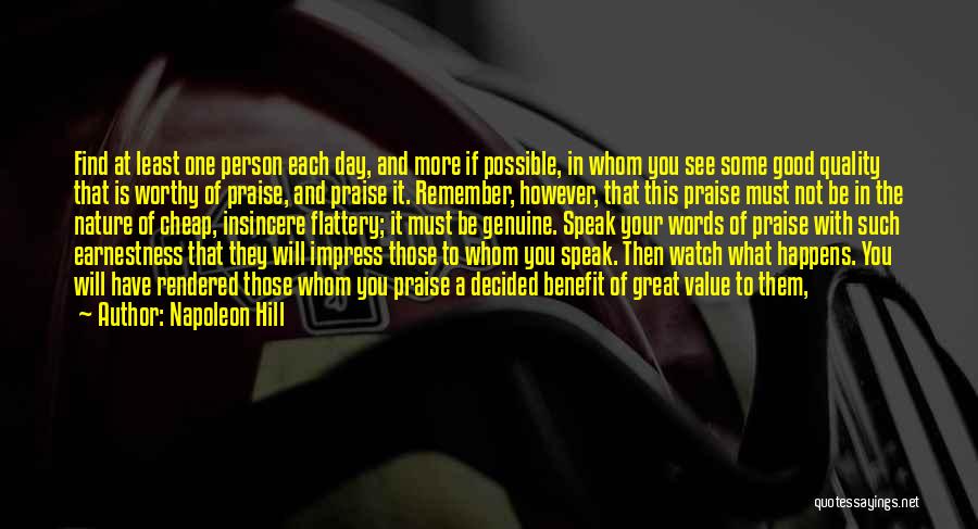 Not To Impress Quotes By Napoleon Hill
