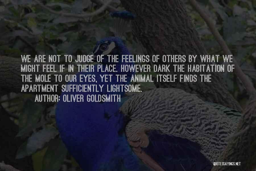 Not To Judge Others Quotes By Oliver Goldsmith