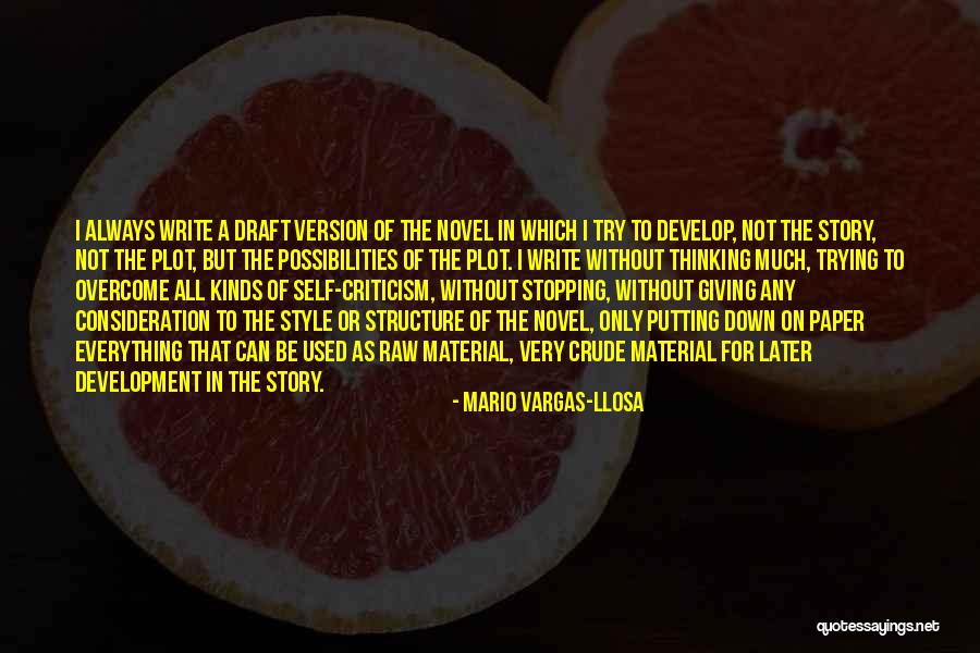 Not To Write A Novel Quotes By Mario Vargas-Llosa Not To Write A Novel Quotes By Mario Vargas-Llosa