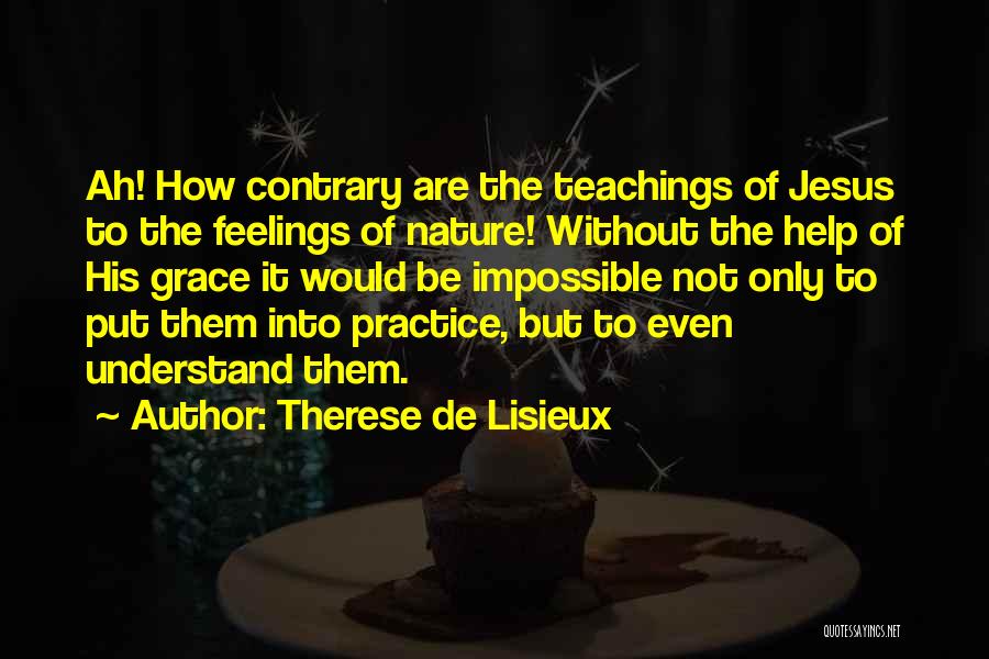 Not Understand Feelings Quotes By Therese De Lisieux