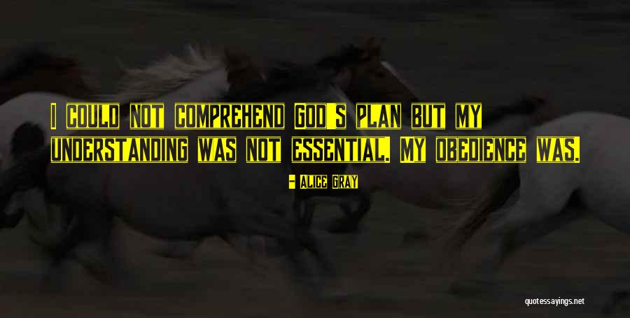 Not Understanding God's Plan Quotes By Alice Gray Not Understanding God's Plan Quotes By Alice Gray