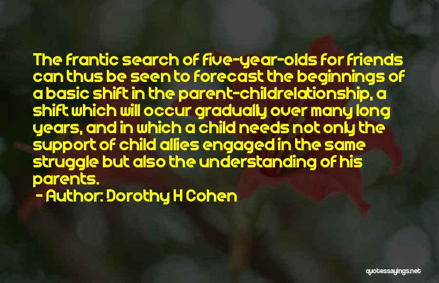 Not Understanding Parents Quotes By Dorothy H Cohen