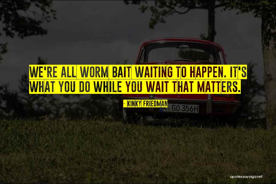 Not Waiting For Things To Happen Quotes By Kinky Friedman