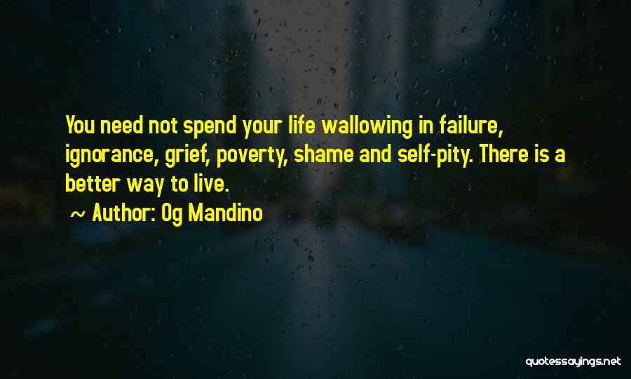 Not Wallowing In Self Pity Quotes By Og Mandino