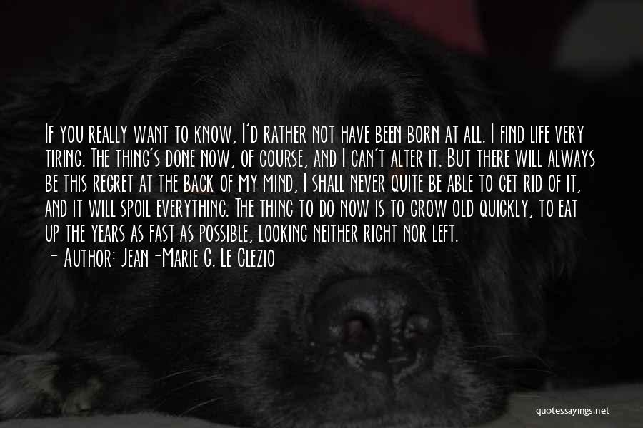 Not Want To Grow Up Quotes By Jean-Marie G. Le Clezio