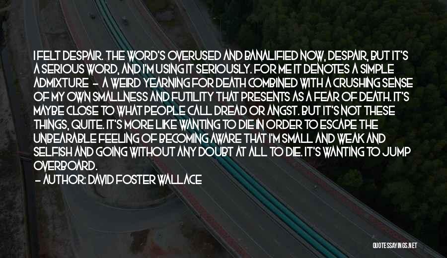 Not Wanting To Get Close To Someone Quotes By David Foster Wallace