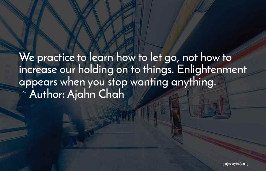 Not Wanting To Let You Go Quotes By Ajahn Chah