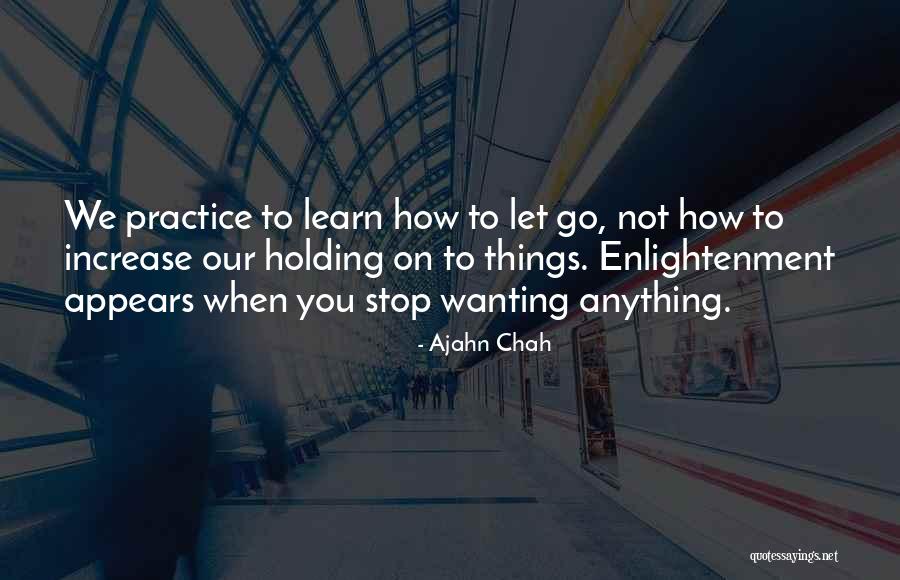 Not Wanting To Let You Go Quotes By Ajahn Chah