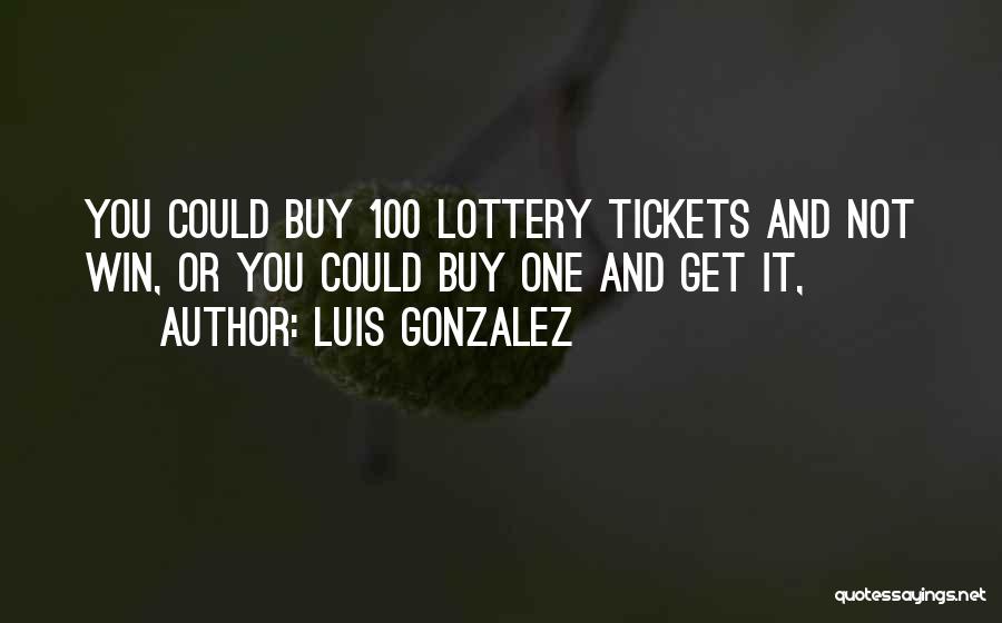 Not Winning The Lottery Quotes By Luis Gonzalez