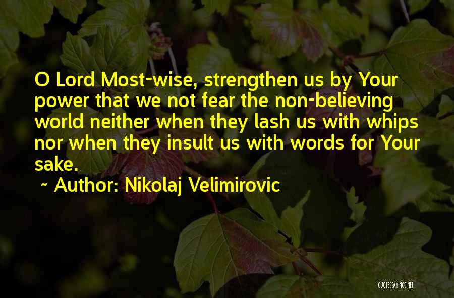 Not Wise Quotes By Nikolaj Velimirovic