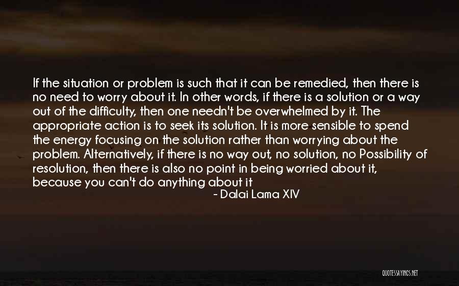 Not Worried About Anything Quotes By Dalai Lama XIV