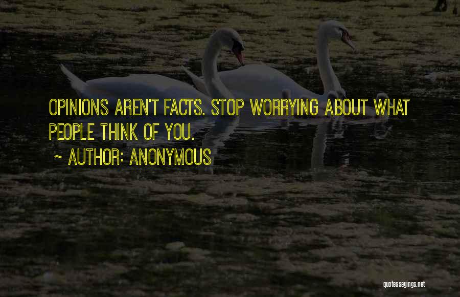 Not Worrying About Others Opinions Quotes By Anonymous