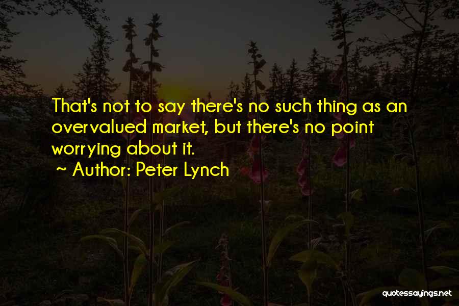Not Worrying Quotes By Peter Lynch