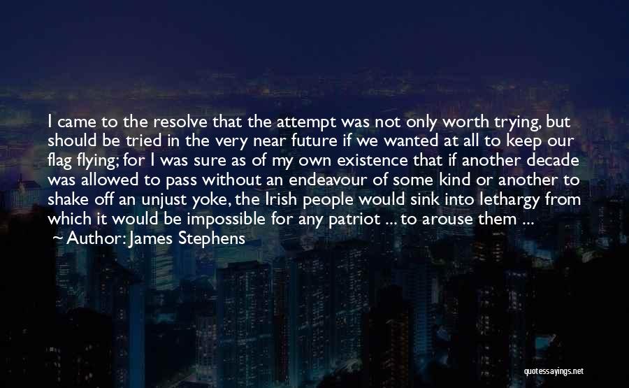 Not Worth Trying Quotes By James Stephens