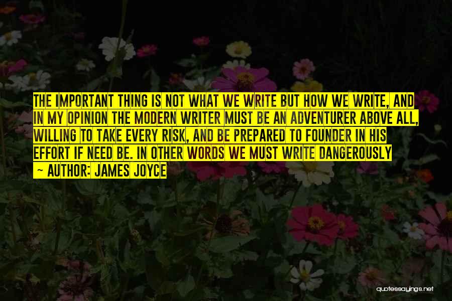Not Writing Quotes By James Joyce