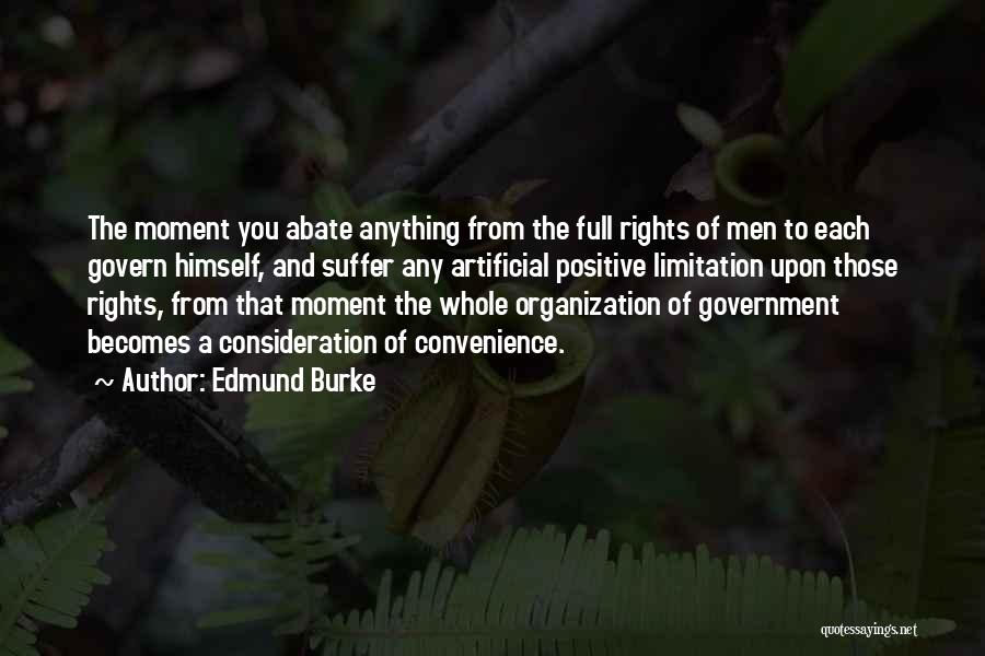 Not Your Convenience Quotes By Edmund Burke