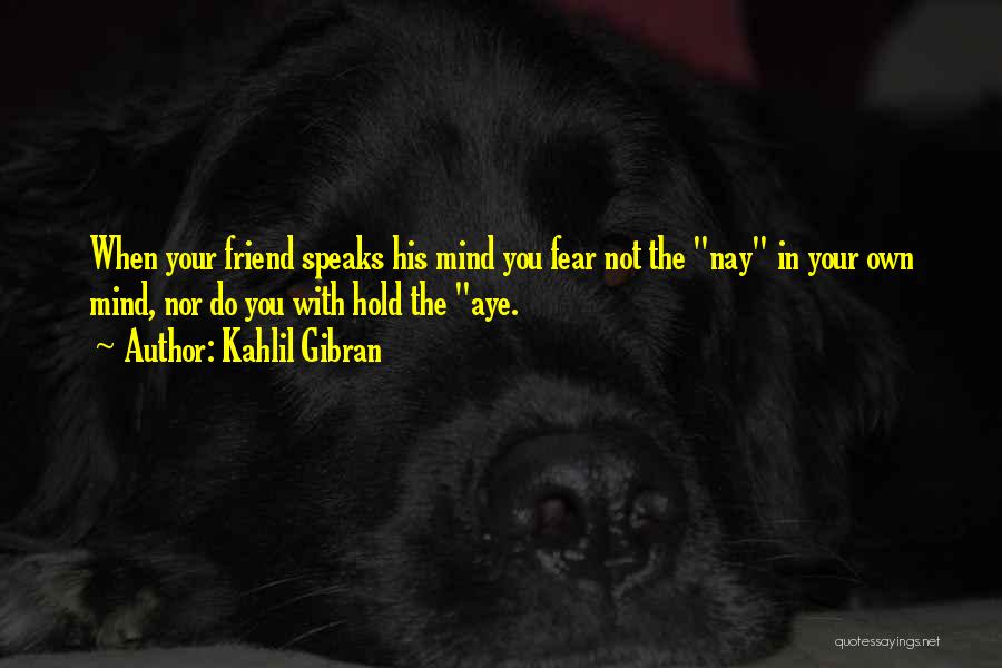 Not Your Friend Quotes By Kahlil Gibran