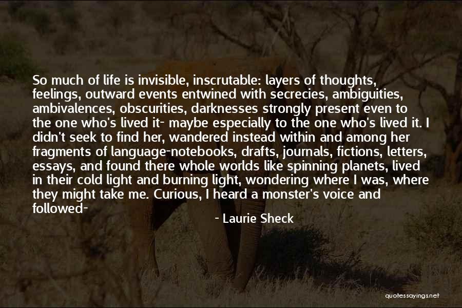 Notebooks With Quotes By Laurie Sheck Notebooks With Quotes By Laurie Sheck