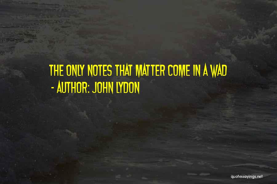 Notes In Quotes By John Lydon