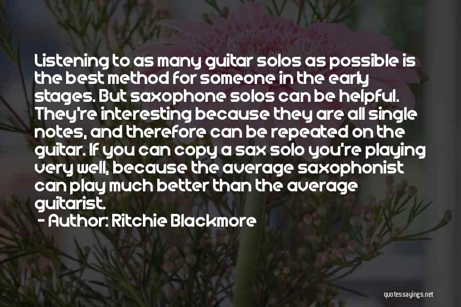 Notes In Quotes By Ritchie Blackmore