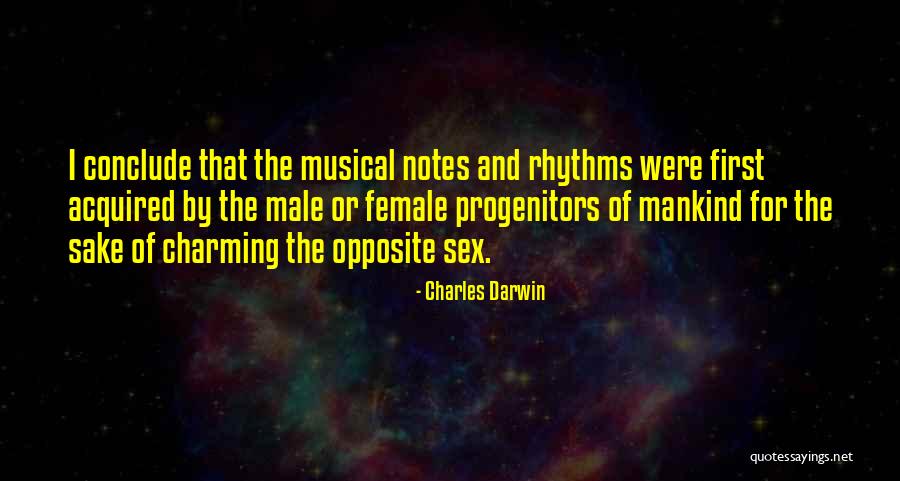 Notes Music Quotes By Charles Darwin