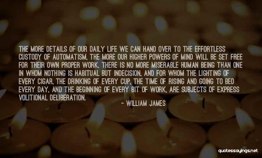 Nothing Being Free In Life Quotes By William James