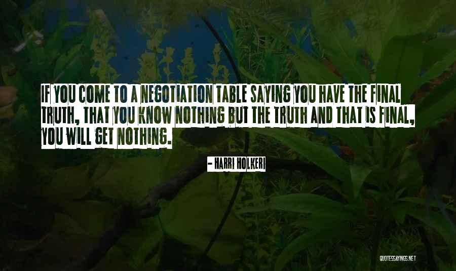Nothing But Truth Quotes By Harri Holkeri Nothing But Truth Quotes By Harri Holkeri