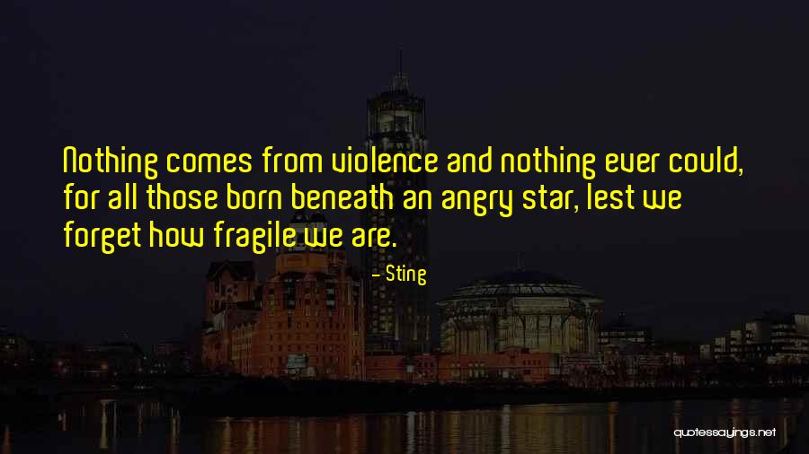 Nothing Comes From Nothing Quotes By Sting