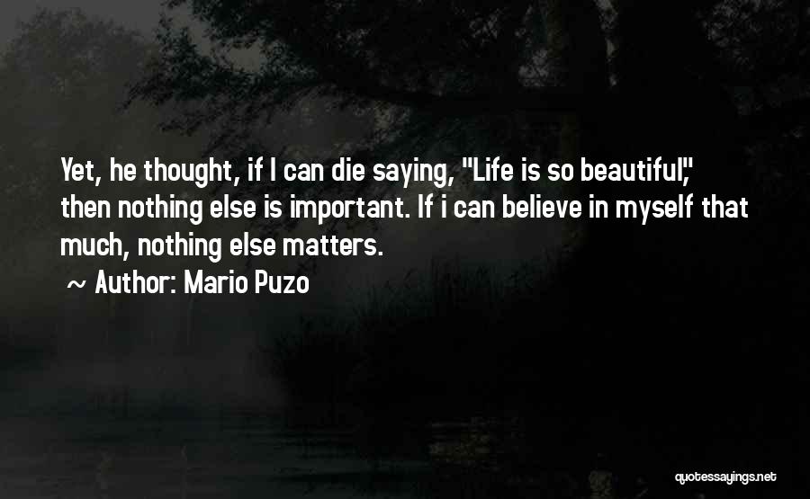 Nothing Else Matters Quotes By Mario Puzo