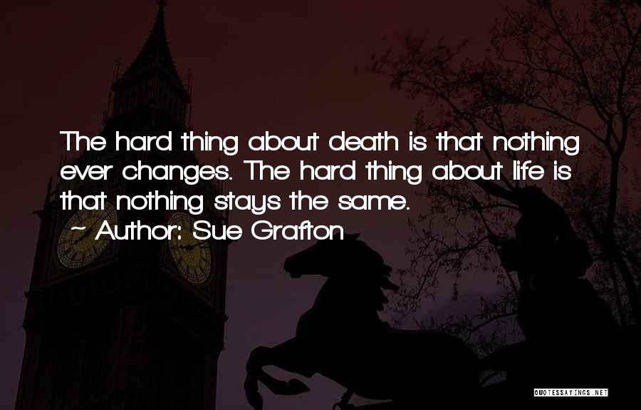 Nothing Ever Stays The Same Quotes By Sue Grafton