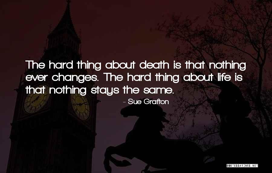 Nothing Ever Stays The Same Quotes By Sue Grafton