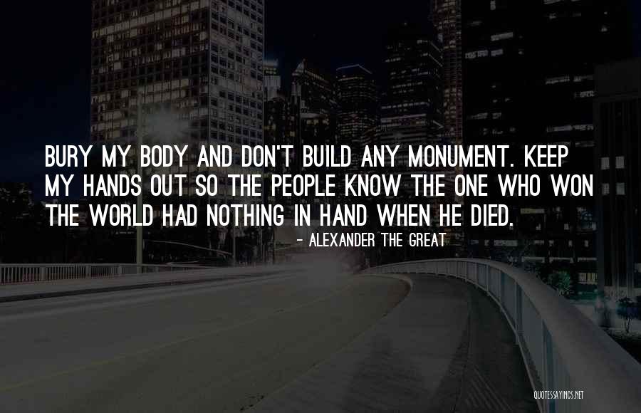 Nothing In My Hand Quotes By Alexander The Great