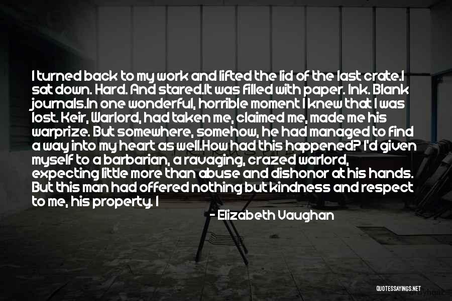 Nothing In My Hand Quotes By Elizabeth Vaughan