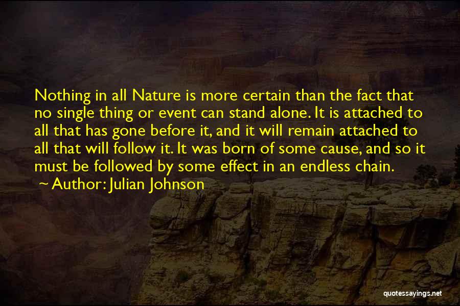 Nothing Is Certain Quotes By Julian Johnson