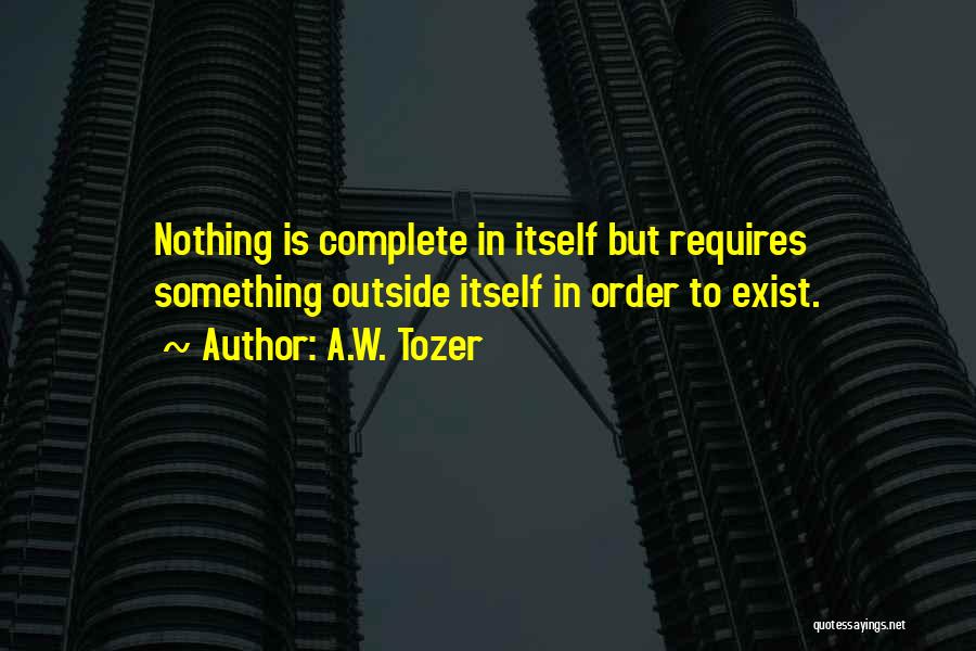 Nothing Is Complete Quotes By A.W. Tozer