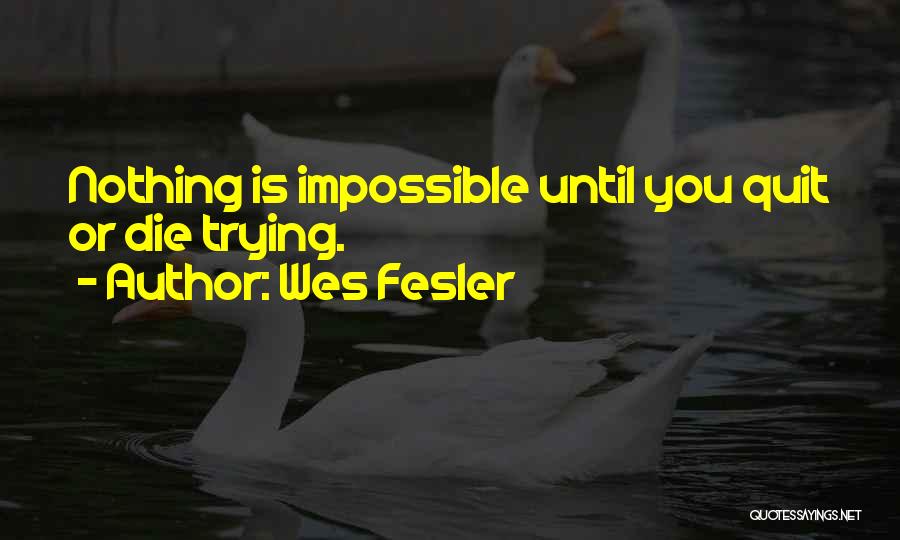 Nothing Is Impossible Quotes By Wes Fesler