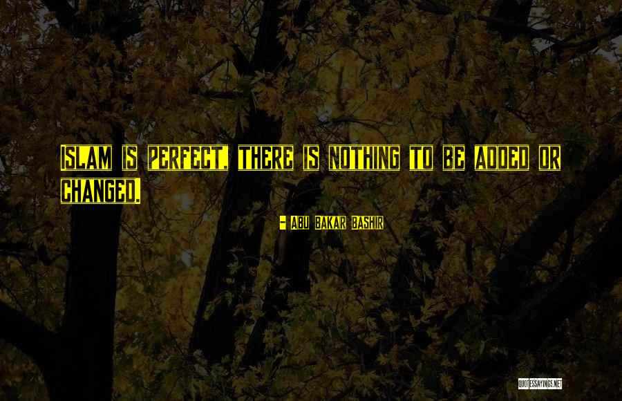 Nothing Is Perfect Quotes By Abu Bakar Bashir