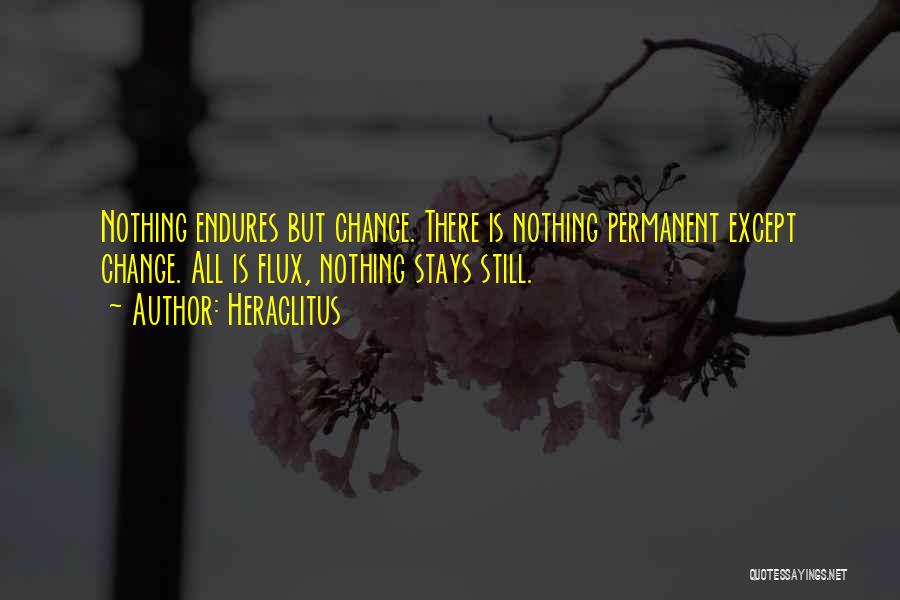 Nothing Is Permanent Except Change Quotes By Heraclitus