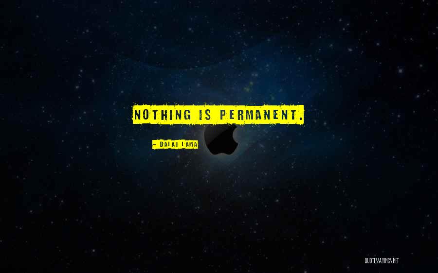 Nothing Is Permanent Quotes By Dalai Lama