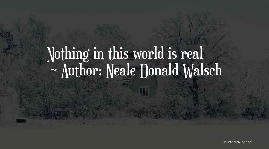 Nothing Is Real In This World Quotes By Neale Donald Walsch