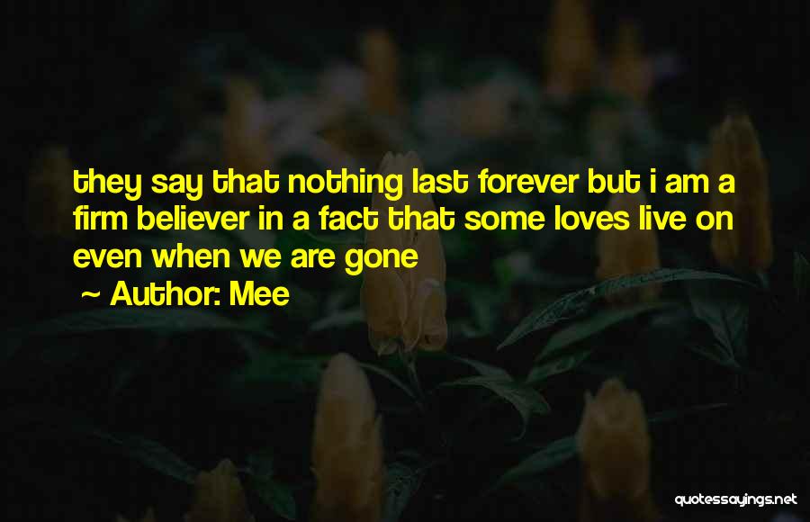 Nothing Last Forever Quotes By Mee