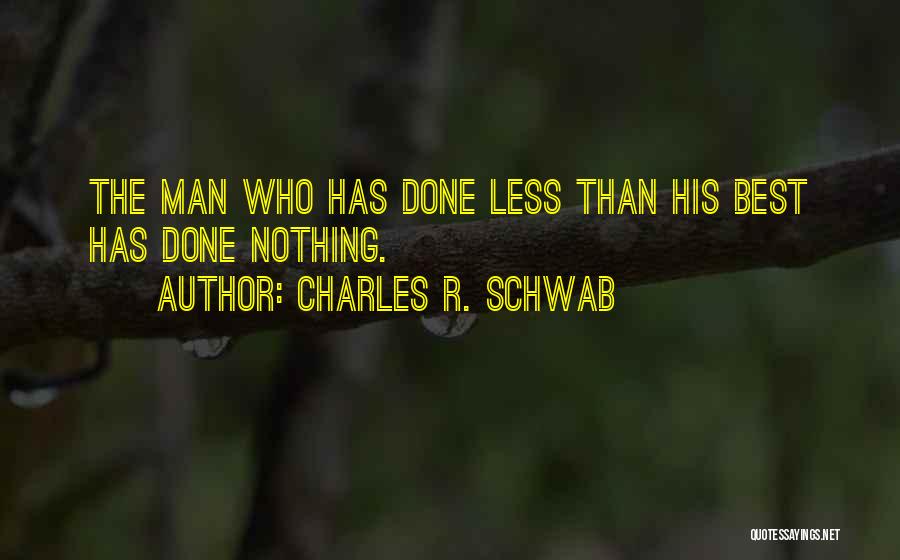 Nothing Less Than The Best Quotes By Charles R. Schwab