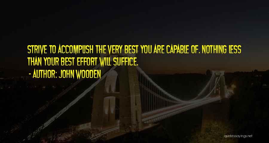 Nothing Less Than The Best Quotes By John Wooden