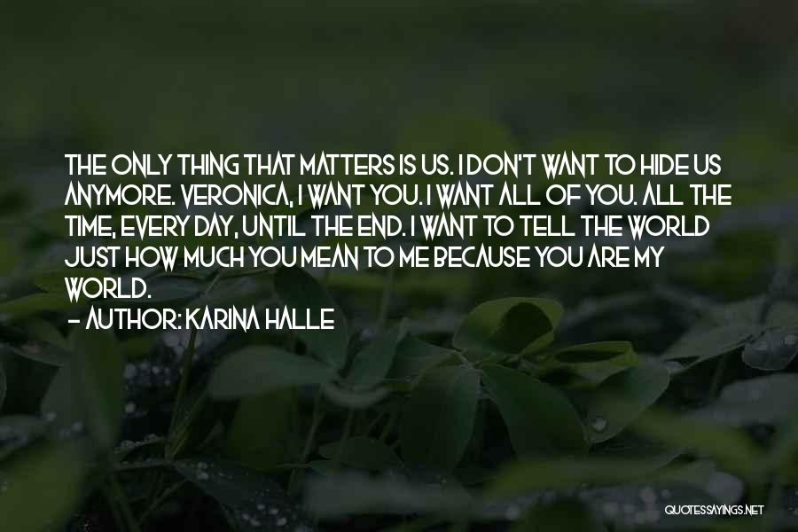 Nothing Matters To Me Anymore Quotes By Karina Halle