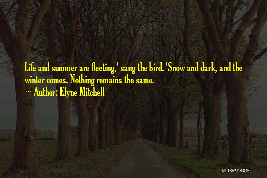 Nothing Remains The Same Quotes By Elyne Mitchell