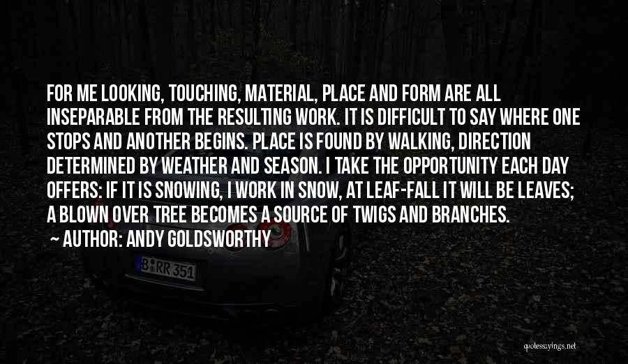 Nothing Stops Me Quotes By Andy Goldsworthy