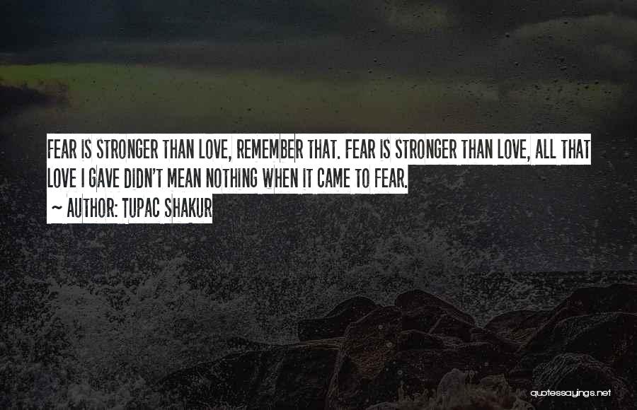 Nothing Stronger Than Love Quotes By Tupac Shakur