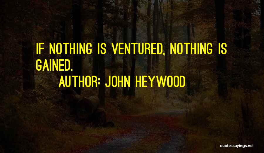 Nothing Ventured Nothing Gained Quotes By John Heywood